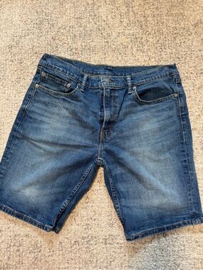 Levi's Distressed Indigo Denim Shorts